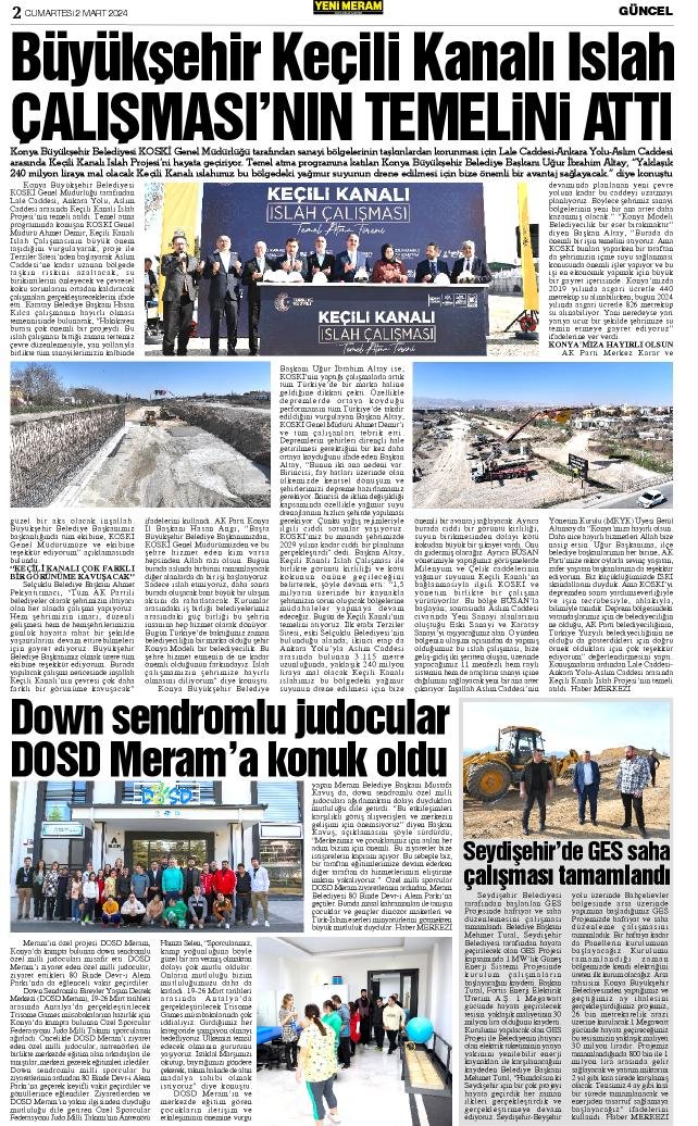 2 Mart 2024 Yeni Meram Gazetesi