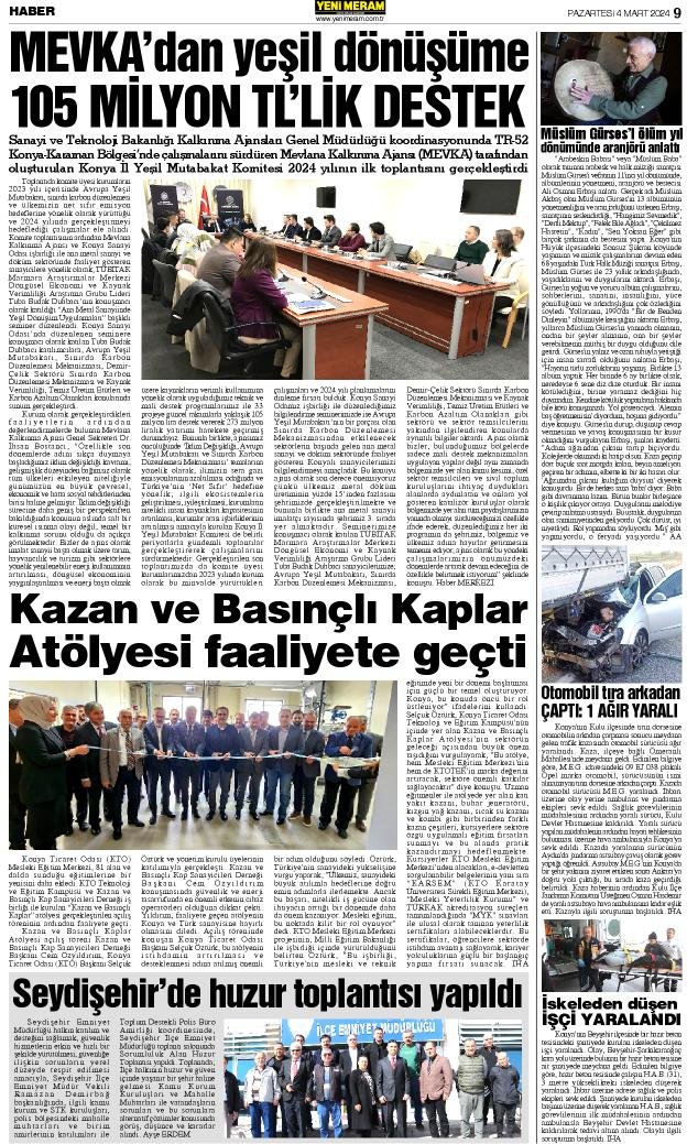 4 Mart 2024 Yeni Meram Gazetesi
