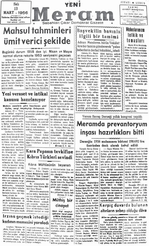 13 Mart 2024 Yeni Meram Gazetesi
