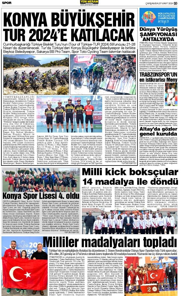 27 Mart 2024 Yeni Meram Gazetesi
