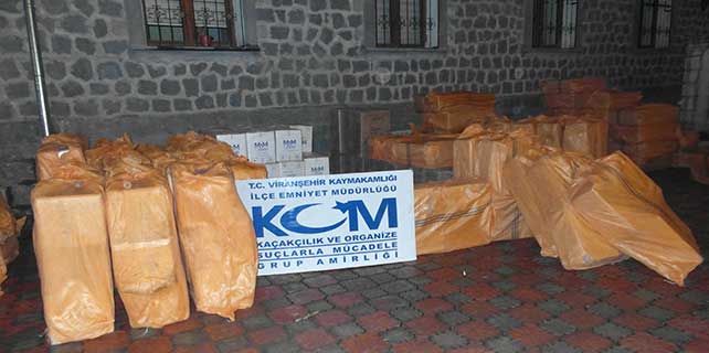 137 bin 800 paket kaçak sigara ele geçirildi