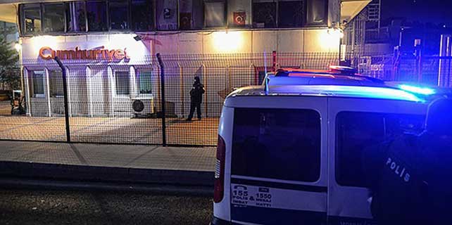 Cumhuriyet gazetesi binasına güvenlik önlemi