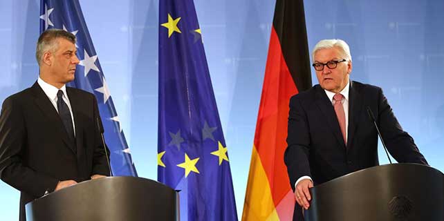 Steinmeier, Kosova Dışişleri Bakanı Thaçi ile görüştü