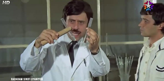 Hababam’daki deney sahnesi gerçek oldu