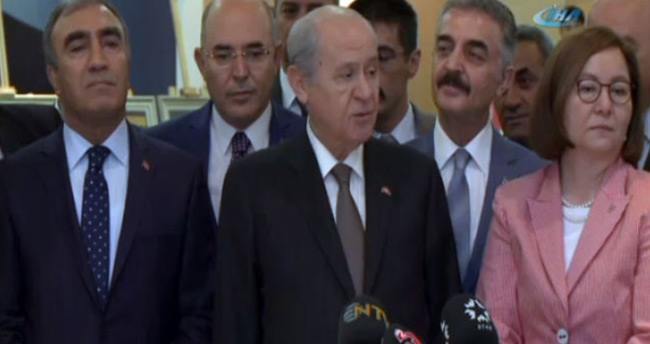Bahçeli, Tuğrul Türkeş sorusuna cevap vermedi