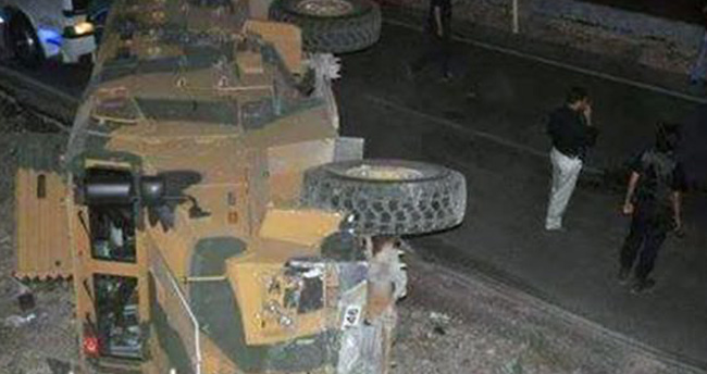 Askeri araç devrildi: 3 yaralı