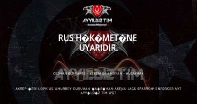 Ayyıldız Tim Rus sitelerini hackledi