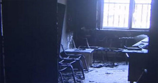 Teröristler Üs Gibi Kullandıkları Okul ve Diyaliz Ünitesini Ateşe Verdi