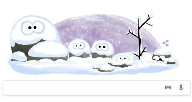 Kış başladı! – Google’da kış “doodle” oldu