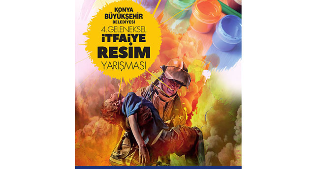 Konya itfaiyesinden üniversite öğrencilerine yönelik resim yarışması