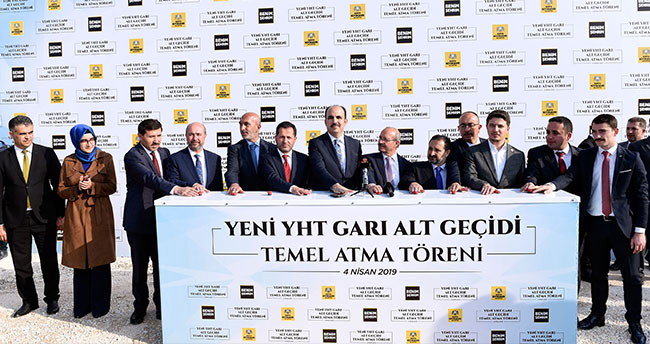 Konya Yüksek Hızlı Tren Garı alt geçidinin temeli atıldı