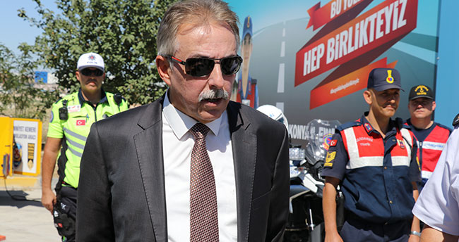 Konya Valisi Toprak trafik denetimlerine katıldı