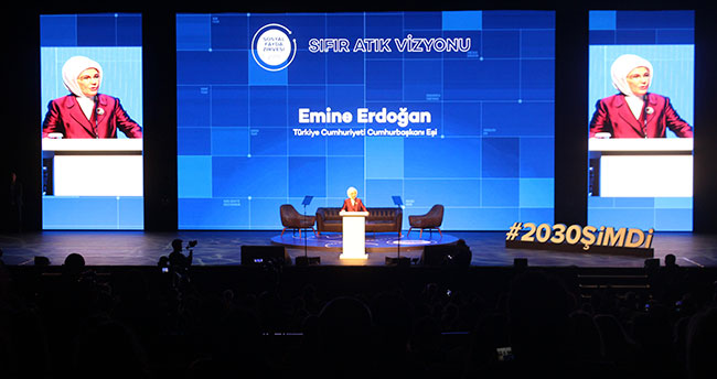 Emine Erdoğan çevre ve iklim sorunlarına değindi