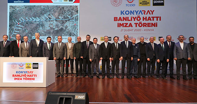 Konya ulaşımında yeni dönem! “Konyaray Banliyö Hattı” imza töreni düzenlendi