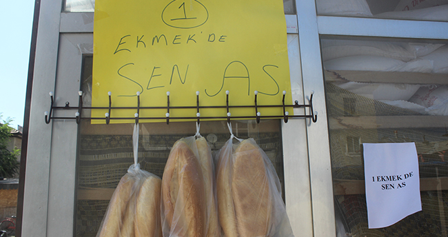 Karapınarda bir fırın işletmesi askıda ekmek uygulaması başlattı