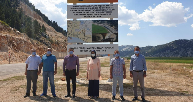 AK Parti Konya Milletvekili Samancı, yapımı süren yeni Konya-Antalya yolunda incelemede bulundu