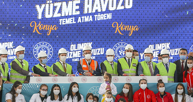 Olimpik yüzme havuzun temeli atıldı