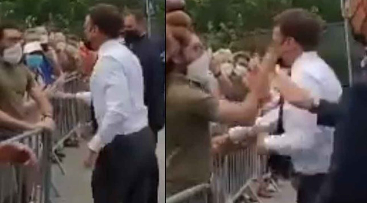 Fransa Cumhurbaşkanı Macron’a tokatlı saldırı