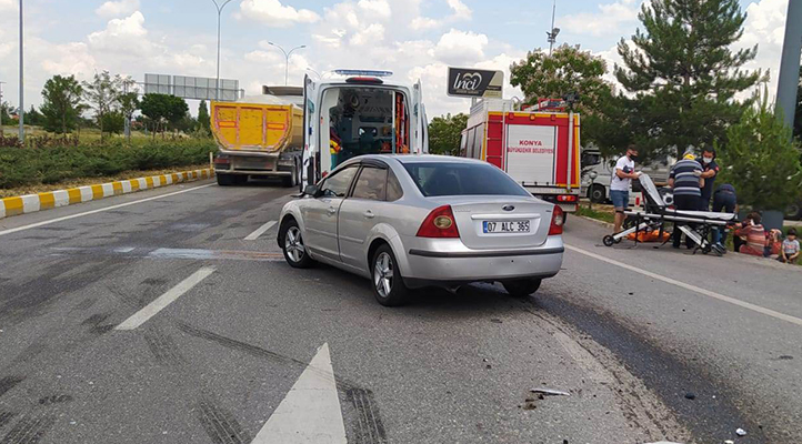 Konya’da iki otomobil çarpıştı: 8 yaralı