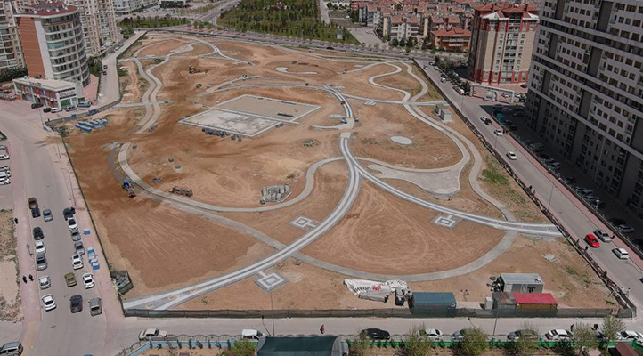 Konya Büyükşehir Yazır mahallesinde yeni bir park inşa ediyor
