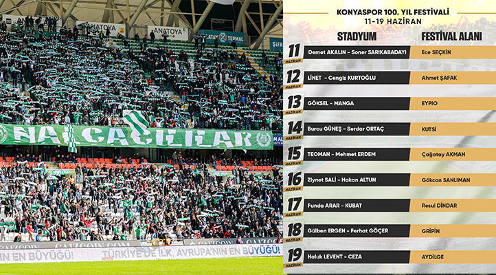 Konyaspor festivali dolu dolu geçecek