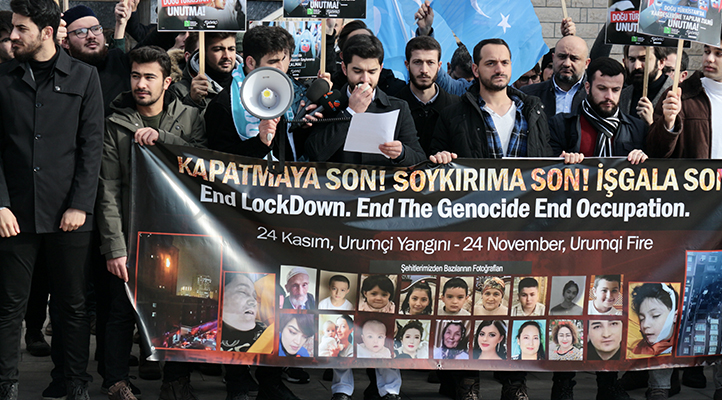Çin’in Sincan Uygur Özerk Bölgesi politikaları Konya’da protesto edildi