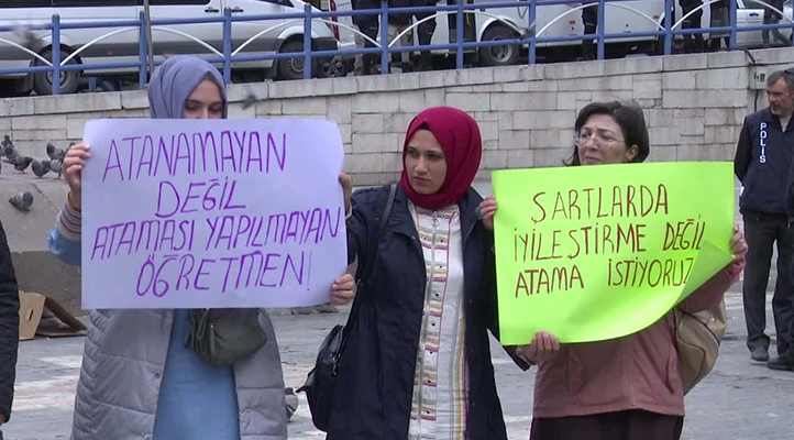 Ücretli öğretmenler kadro bekliyor