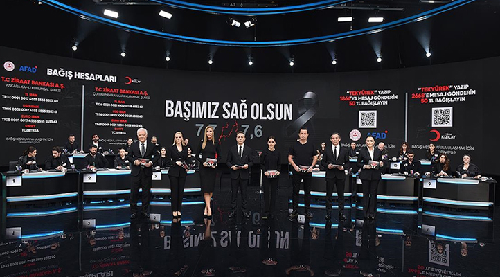 Türkiye’de televizyon programında depremzedeler için 6 milyar dolar toplandı