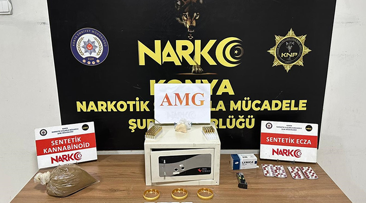 Konya’da çelik kasa içinde uyuşturucu ele geçirildi