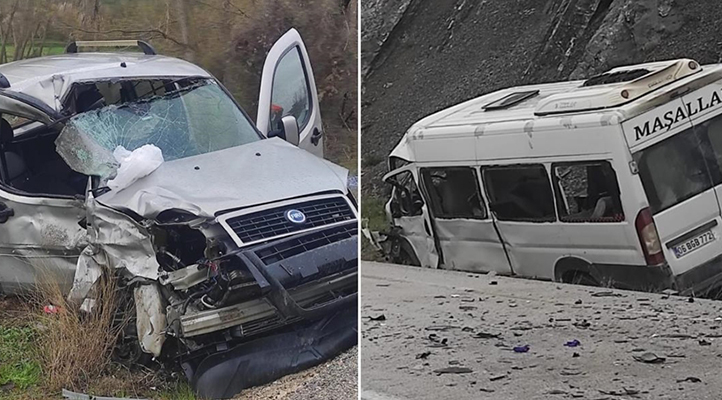 Ankara’da işçi servisi ile hafif ticari aracın çarpıştığı kazada 2 kişi hayatını kaybetti, 17 kişi yaralandı
