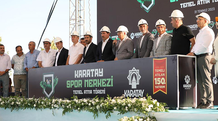 Karatay’da Karaaslandede Mahallesi’nde yapılacak Karatay Spor Merkezi’nin temeli atıldı