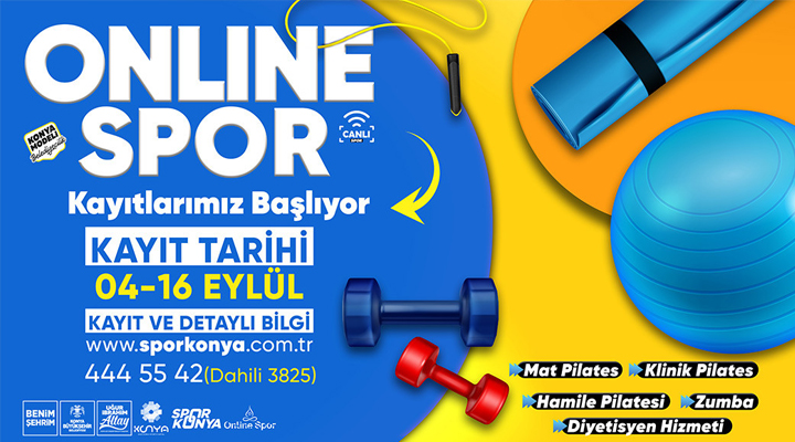 Konya Büyükşehir online spor kayıtları başladı