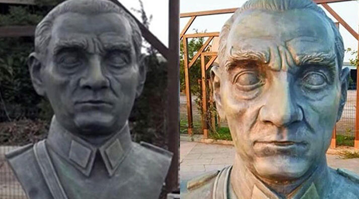 Çanakkale’de tepki çeken Atatürk büstü kaldırıldı