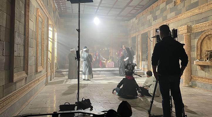 Konya’daki film platosunda Abbasi Halifesi Memun’un belgeseli çekiliyor