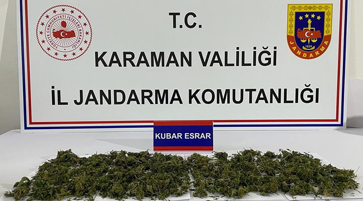 Karaman’da uyuşturucu operasyonunda bir şüpheli yakalandı