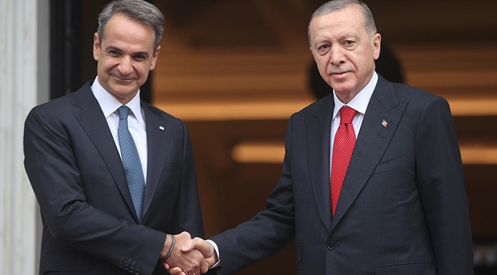 Cumhurbaşkanı Erdoğan, Yunanistan Başbakanı Miçotakis’i kabul etti