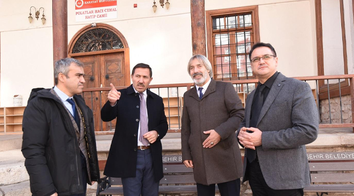 Başkan Kılca ve Vakıflar Bölge Müdürü Yılmaz Kılınç, Karatay’daki tarihi camilerde inceleme yaptı
