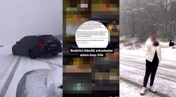 Uludağ’da drift atan 4 sürücüye 81 bin 368 TL ceza