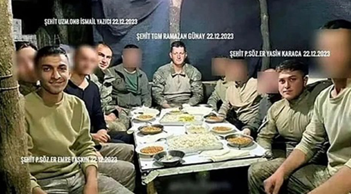 Yürek dağlayan fotoğraf! Aynı sofrada oturan 4 asker şehit oldu