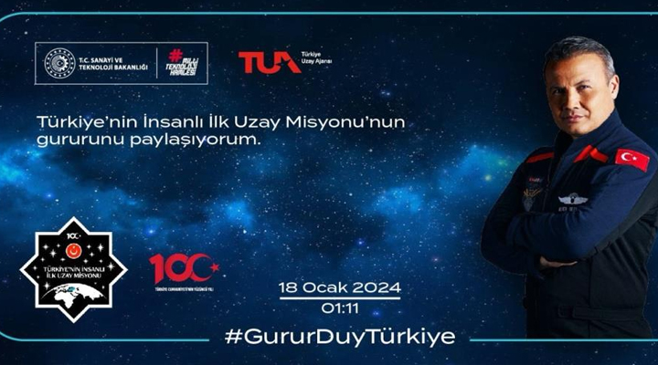 Türkiye’nin insanlı ilk uzay misyonu için hatıra bileti