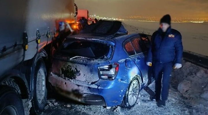 Iğdır’da karlı yolda feci kaza: 1 ölü, 1 ağır yaralı