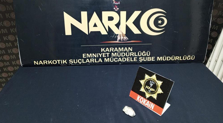 Karaman’da kokain ile yakalanan şahıs tutuklandı