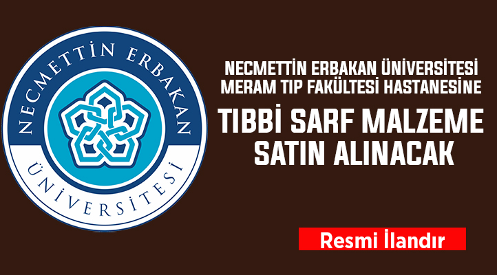 Necmettin Erbakan Üniversitesi Meram Tıp Fakültesi Hastanesi, tıbbi sarf malzemesi satın alacak