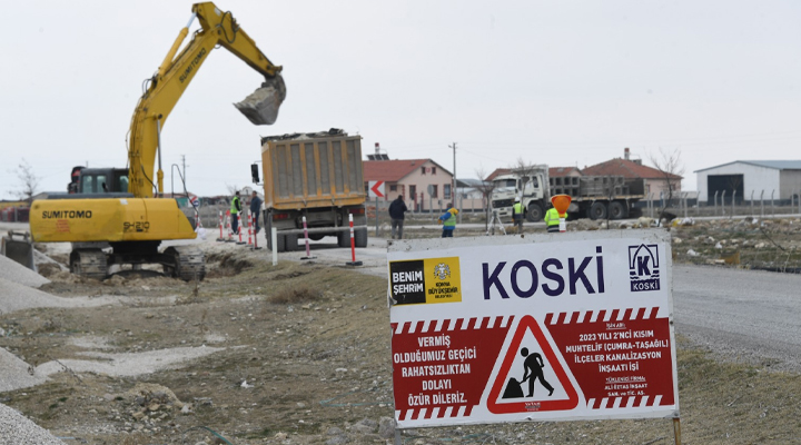 Konya’da KOSKİ’nin altyapı yatırımları devam ediyor