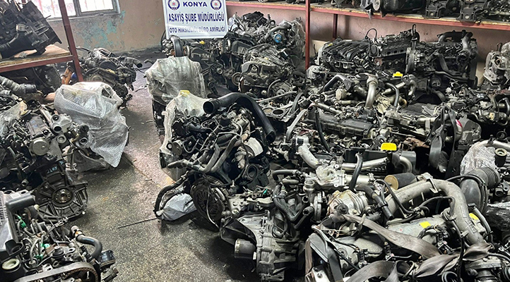 Konya’da 13 milyon liralık oto hırsızlığı operasyonunda 5 kişi gözaltına alındı