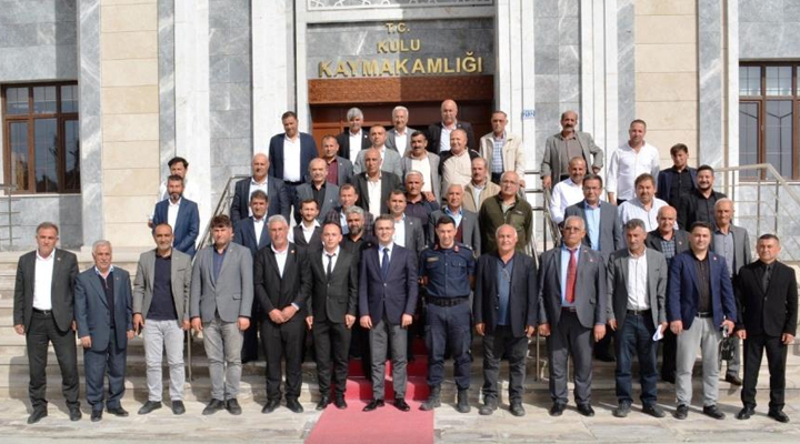 Kaymakam Canpolat mahalle muhtarları ile bir araya geldi