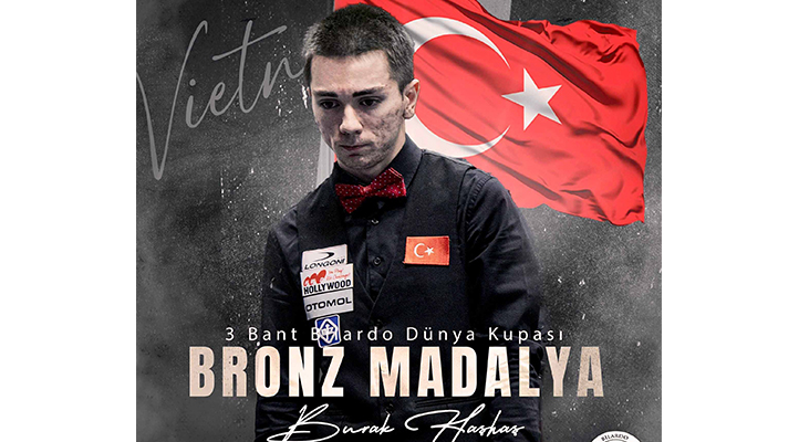 Milli Bilardocu Burak Haşhaş Dünya Kupası’nda bronz madalya kazandı