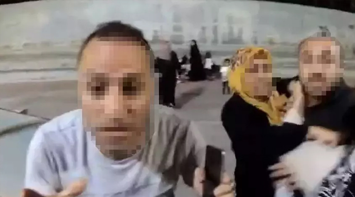 Bisiklet parkurunda bisiklet süren çocuğa saldırı