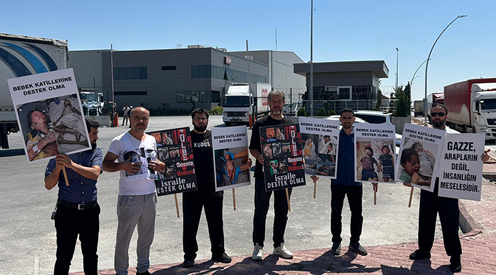Milli Kuvvetler Hareketinden BİM önünde İsrail protestosu