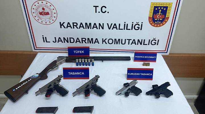Karaman’da düğünde havaya silahla ateş açan 5 kişi yakalandı